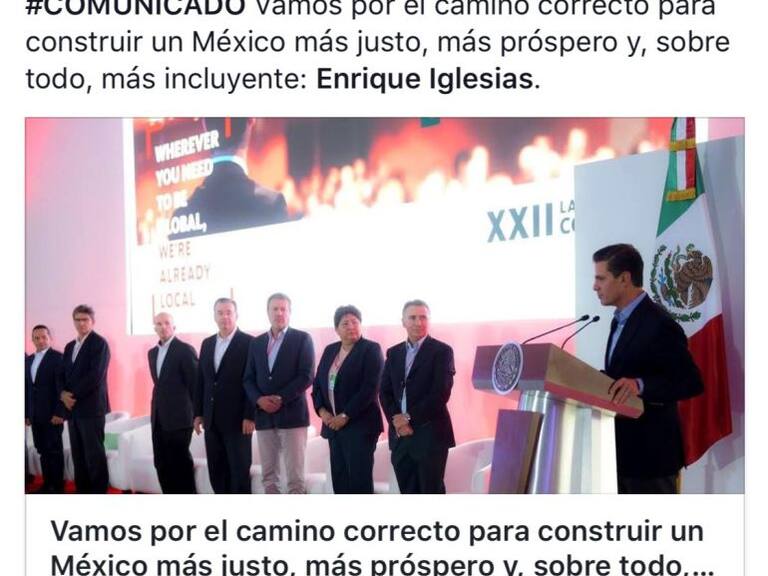 Enrique Iglesias es el nuevo presidente de México