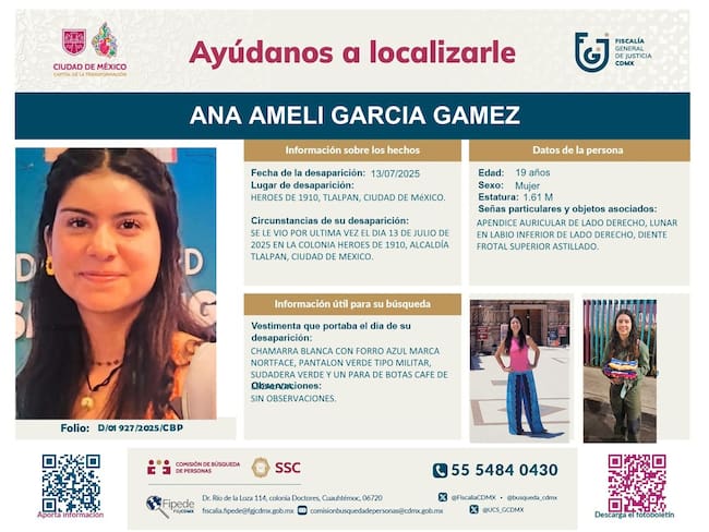 Desaparición de Ana Amelí cumple 200 días; su madre acusa lentitud de autoridades