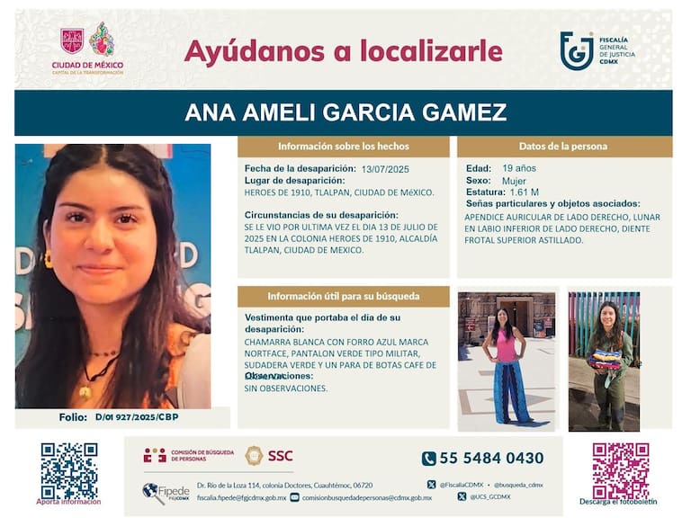 Ana Amelí desapareció hace 200 días y la búsqueda ha sido lenta de parte de las autoridades, señala su madre Venesa Gámez.