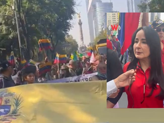 Marcha antiimperialista recorre Paseo de la Reforma, la embajadora Stella Lugo agradece el apoyo de México.