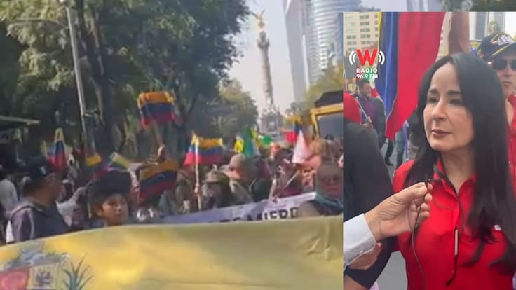 Marcha antiimperialista recorre Paseo de la Reforma, la embajadora Stella Lugo agradece el apoyo de México.