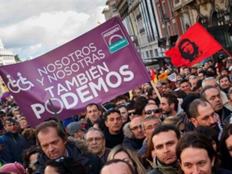 Realizan mega manifestación en España