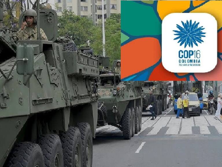 Un gran despliegue de seguridad se puso en marcha en Cali, ciudad sede de la COP16