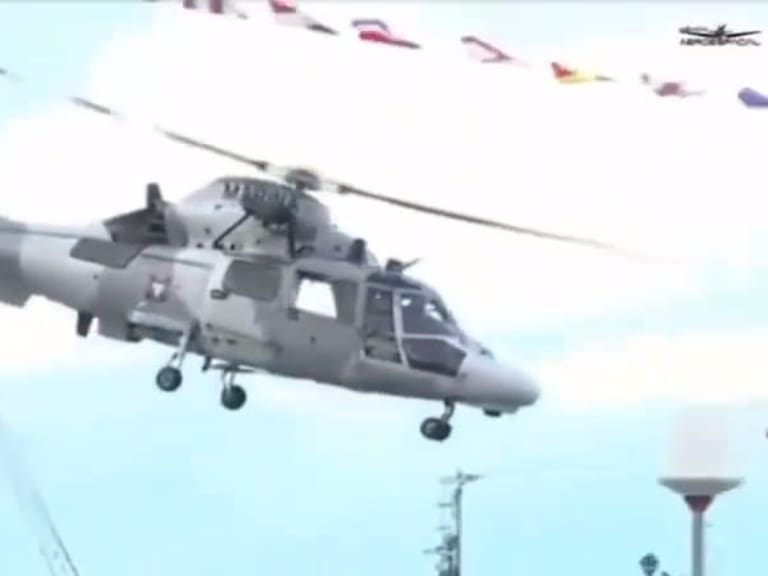 Cae helicóptero de la SEMAR en Michoacán