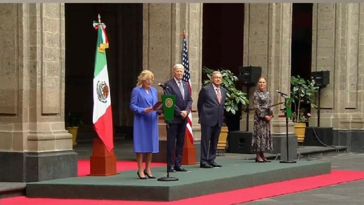 AMLO recibe en Palacio Nacional a Joe Biden, presidente de EU