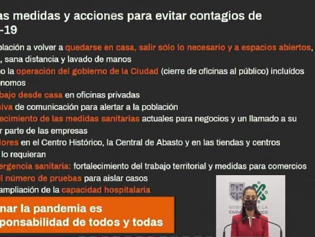 Tiempo de quedarse en casa, CDMX sigue en naranja al límite: Sheinbaum