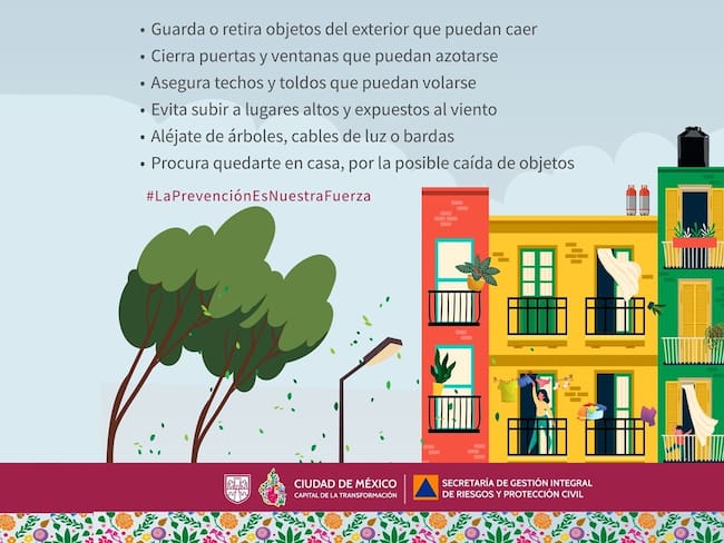 ¡Alerta Amarilla! se activa en CDMX por fuertes vientos