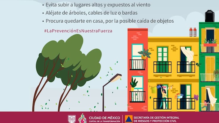 ¡Alerta Amarilla! se activa en CDMX por fuertes vientos