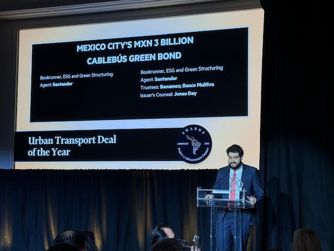 CDMX gana Premio Internacional por Bono Verde enfocado en el financiamiento del Cablebús