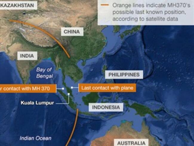 Revelan imágenes satelitales de 122 objetos del vuelo MH370