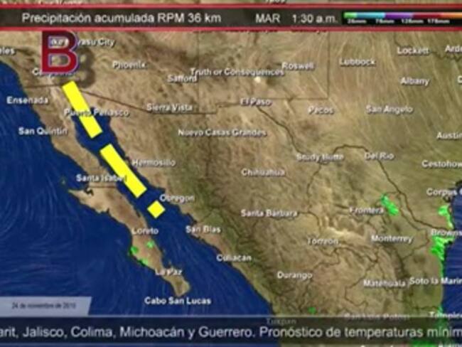 Pronóstico del tiempo del 24 de noviembre
