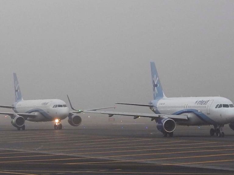 El Aeropuerto Internacional de la Ciudad de México suspendió despegues por un banco de niebla que se registró esta mañana.FOTO: ARMANDO MONROY /CUARTOSCURO.COM