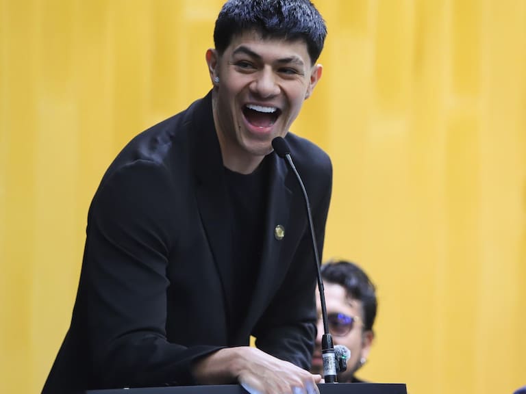 Mx - El Bogueto llega a San Lázaro: reguetón, adicciones y una propuesta inesperada en la Cámara de Diputados. FOTO: DANIEL AUGUSTO/ CUARTOSCURO.COM