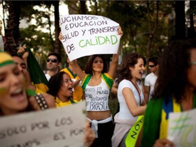 Hasta el momento, nada que lamentar con protestas en Brasil