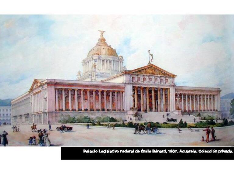 En 1897 Porfirio Díaz convoca un concurso para el proyecto del Palacio Legislativo Federal