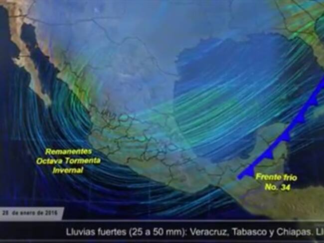 Pronóstico del tiempo del 28 de enero