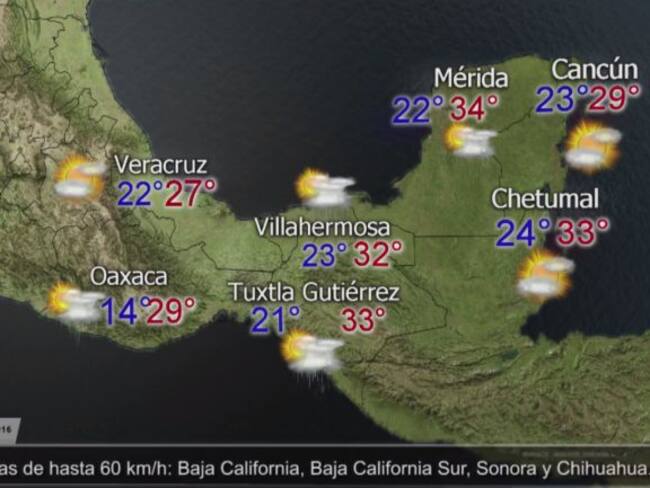 Pronóstico del Tiempo del 23 y 24 de abril