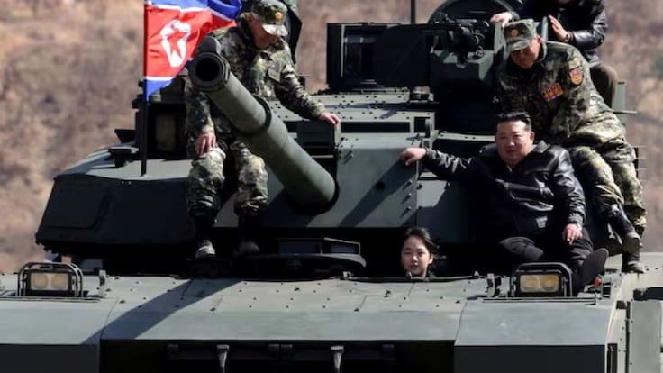 Corea del Norte sorprende: Hija adolescente de Kim Jong-un aparece conduciendo un tanque militar | VIDEO