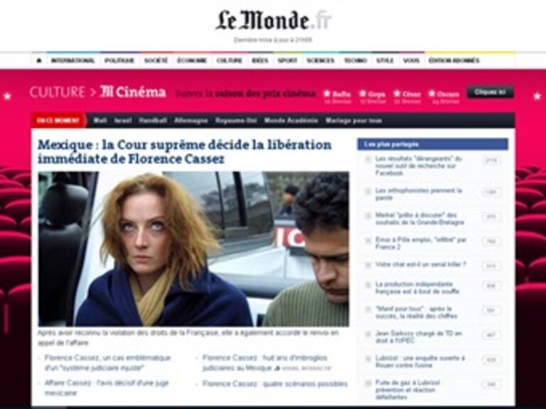 Señala prensa francesa el caso Cassez como 'emblemático de un sistema judicial ineficaz'