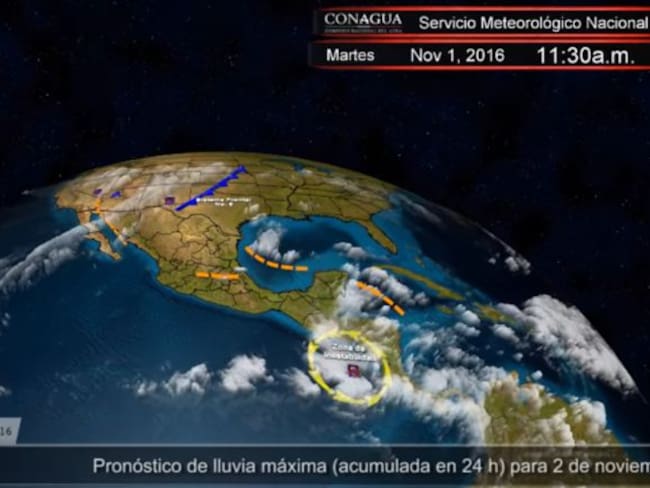 Pronóstico del Tiempo del 02 de noviembre