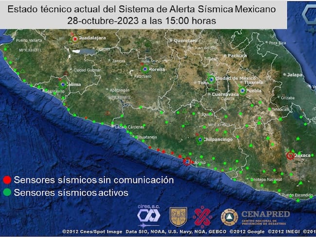 Restablecen 19 de 26 sensores de la alerta sísmica en Guerrero