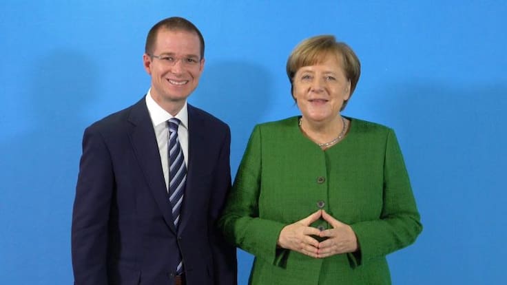 Se reúne Ricardo Anaya con la canciller alemana, Ángela Merkel