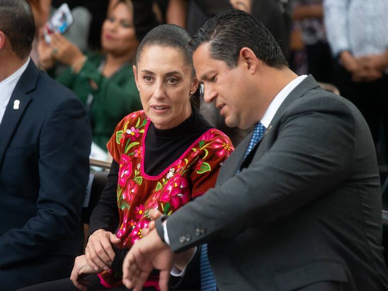 Claudia Sheinbaum, jefa de Gobierno, y Diego Sinhue Rodríguez, gobernador de Guanajuato,