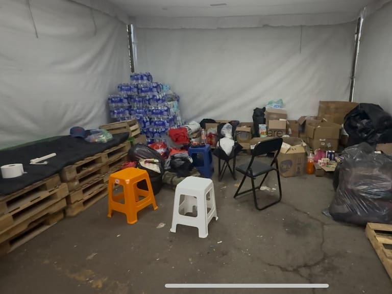 Módulo de ayuda para los heridos de la explosión de la pipa en Iztapalapa