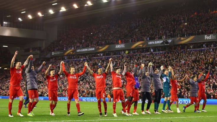Liverpool avanzó a semifinales de Europa League de manera dramática