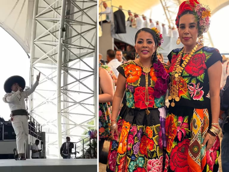 Inicia la Guelaguetza con sus máximos representantes del folklore oaxaqueño y la presencia de sus autoridades de Turismo, local y federal. Foto: Ibeth Parga Ávila.