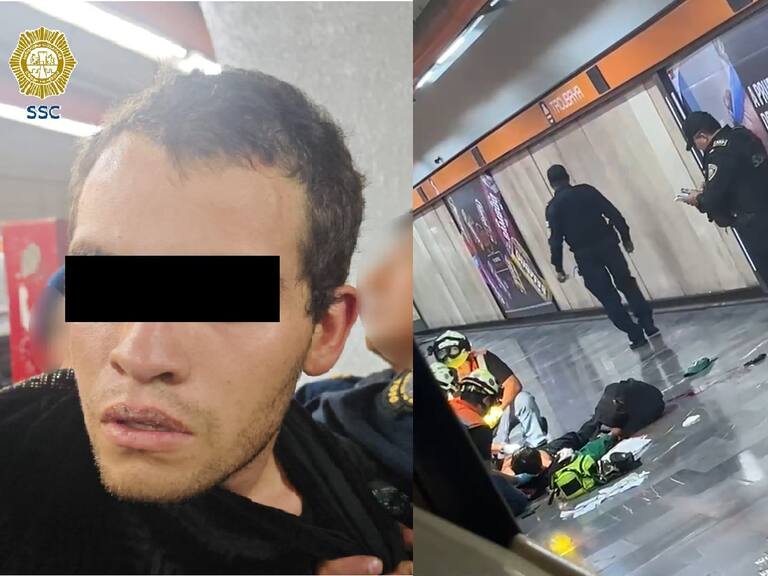 Sujeto apuñala a pasajeros en el Metro de la Ciudad de México