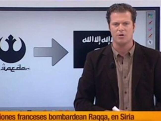 Presentador confunde logo de "Star Wars" con el de Al Qaeda