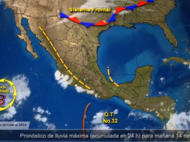 Pronóstico del Tiempo del 14 de octubre