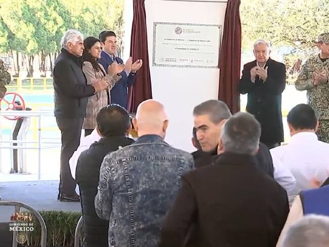AMLO y Samuel García inauguran acueducto “Cuchillo II”