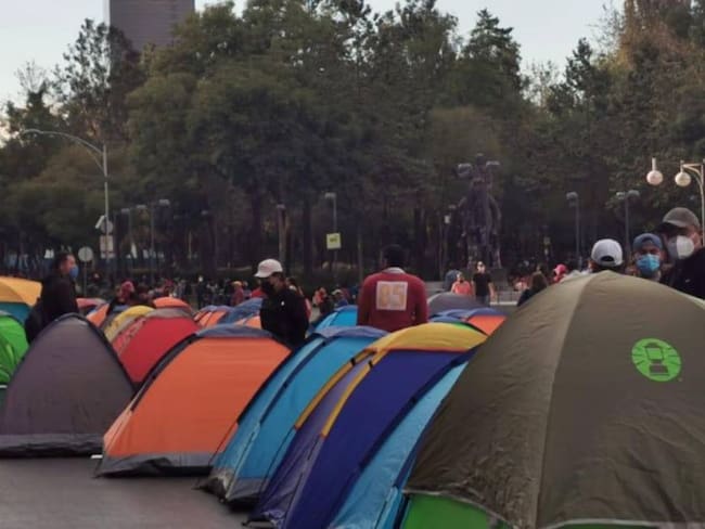 Instalan un nuevo campamento en calles de la CDMX