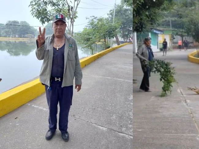 Valiente hombre ahuyenta cocodrilo que rondaba en plenas calles en Veracruz