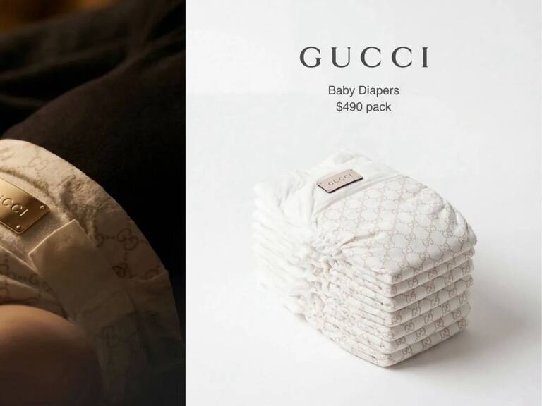 Pañales Gucci, ¿son reales?