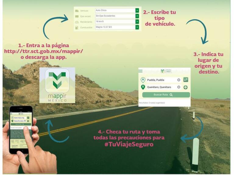 MAPPIR app para viajeros de carretera
