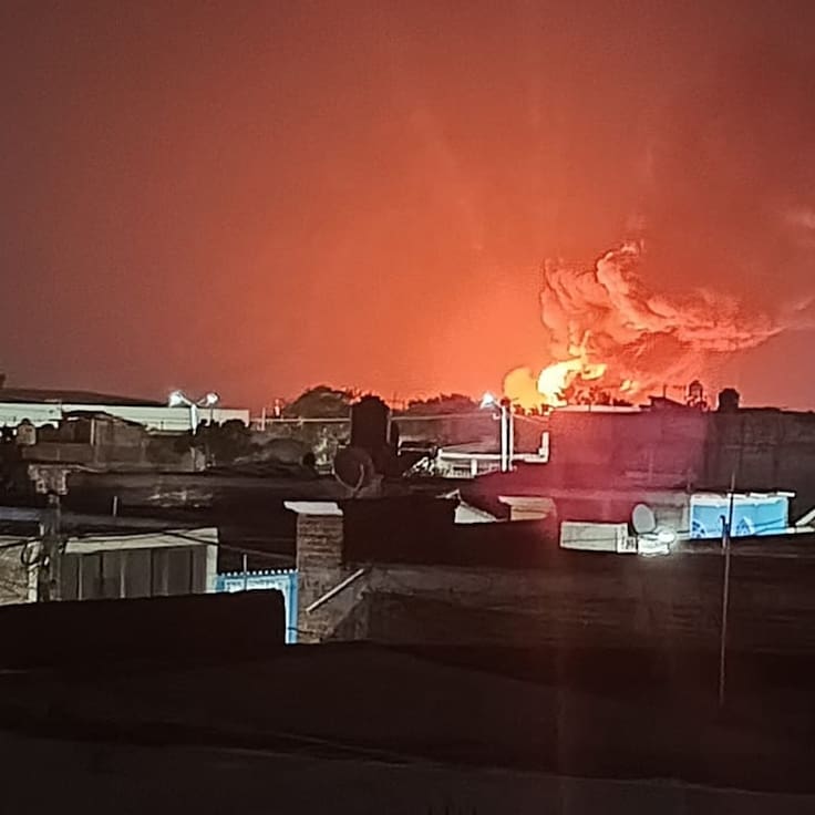 Explota bodega en Villagrán, Guanajuato, el lugar resguardaba huachicol
