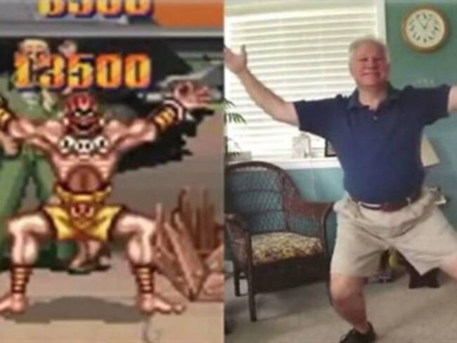 Papá hace la mejor imitación de los personajes de Street Fighter