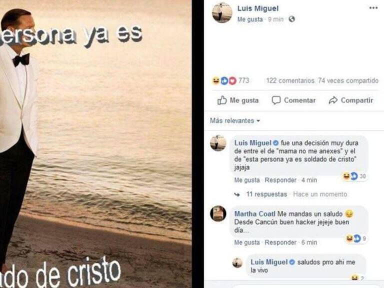 Hackean cuenta de Luis Miguel en Facebook