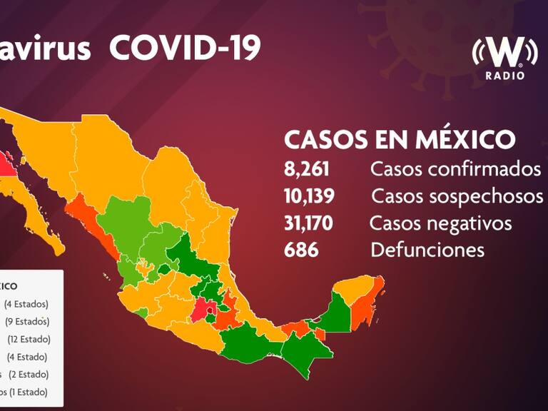 Mapa de contagios de coronavirus COVID-19 hoy 20 de abril