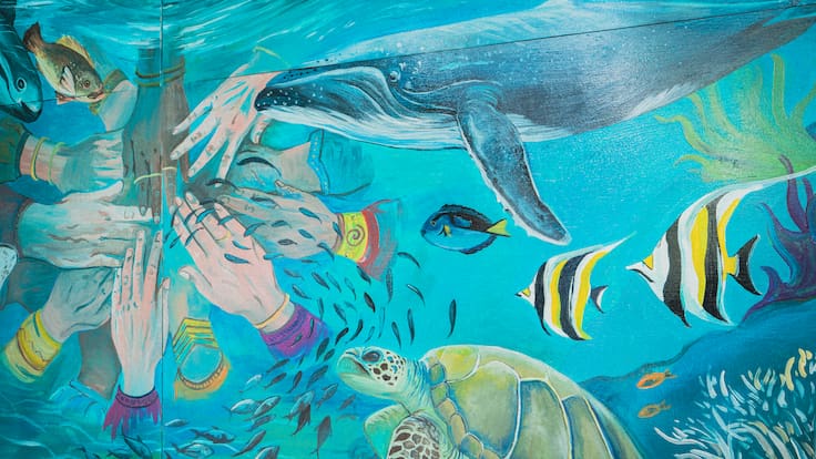 Crean mural en la CDMX para celebrar tratado global que protege a los océanos