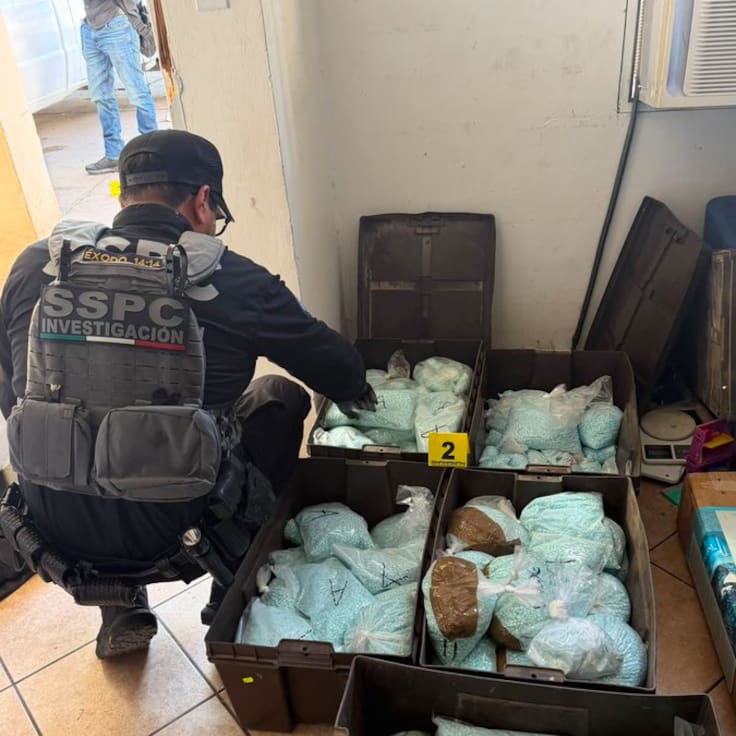 Golpe al fentanilo en México: decomisan 120 kilos de pastillas ligadas a Los Rusos