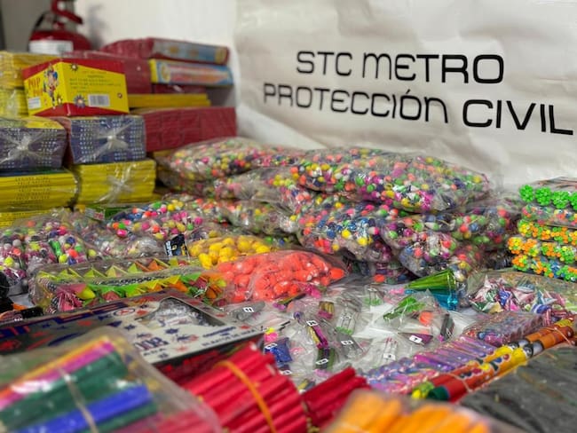 SSC asegura más de 300 kilos de pirotecnia en transporte público