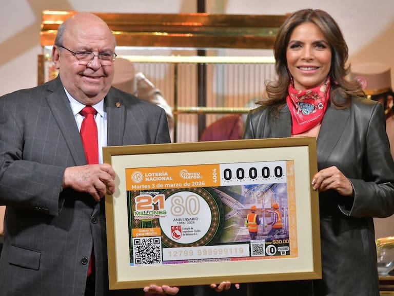 Sorteo Mayor conmemora al Colegio de Ingenieros Civiles de México por 80 años de contribuir al desarrollo del país