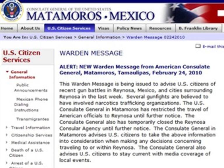 Cierran agencia consular de Reynosa por violencia