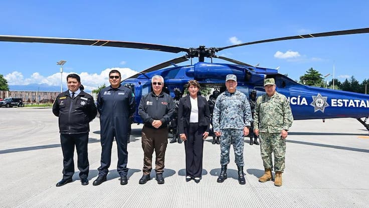 Edomex moderniza su seguridad: Delfina Gómez renueva el C5 y suma un Black Hawk