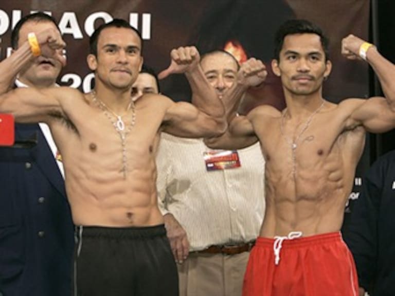 Cumplen Pacquiao y Márquez con pesaje para tercer combate