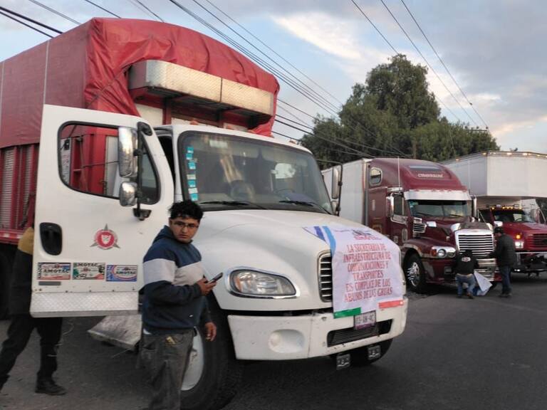 Inician transportistas manifestaciones en demanda de seguridad en las diversas vías de acceso a la CDMX